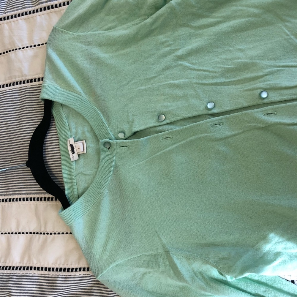 Light green cardigan 3/4 sleeve